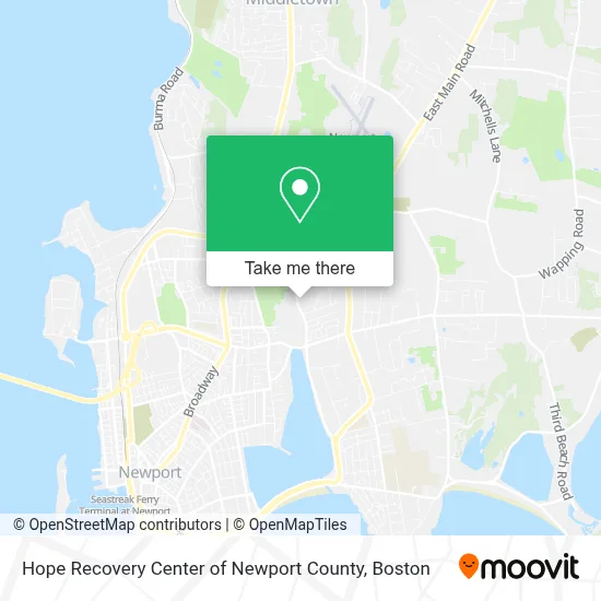 Hope Recovery Center of Newport County map
