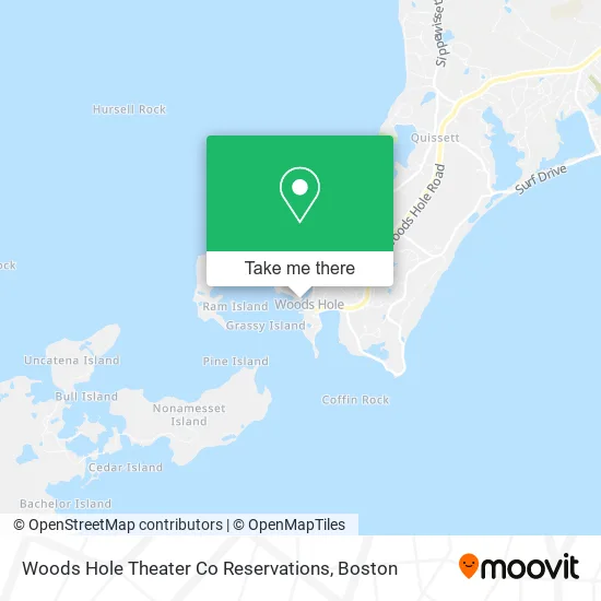 Woods Hole Theater Co Reservations map