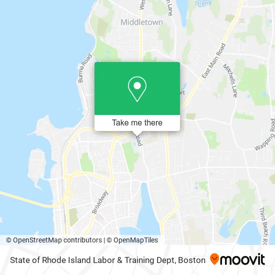 Mapa de State of Rhode Island Labor & Training Dept