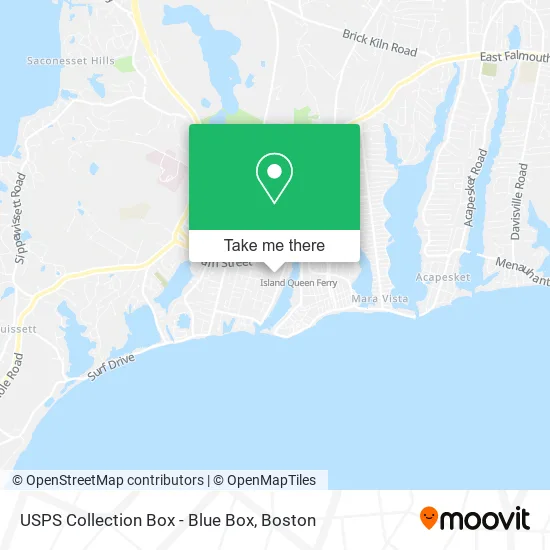 Mapa de USPS Collection Box - Blue Box