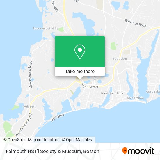 Falmouth HST'l Society & Museum map
