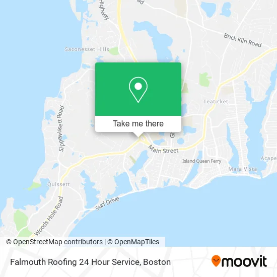 Falmouth Roofing 24 Hour Service map