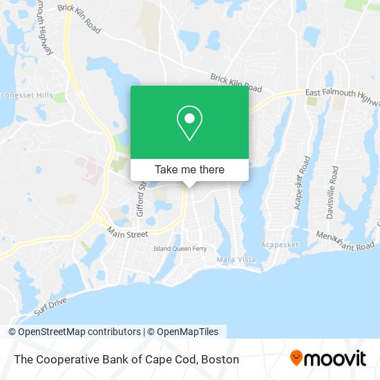 The Cooperative Bank of Cape Cod map