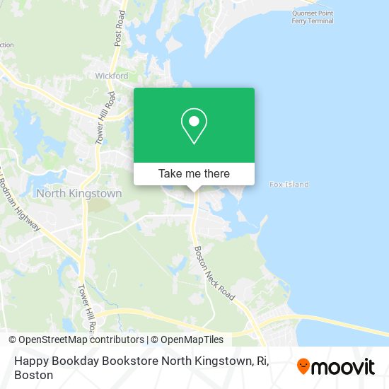 Mapa de Happy Bookday Bookstore North Kingstown, Ri