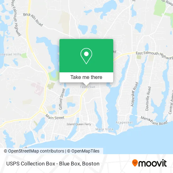 Mapa de USPS Collection Box - Blue Box