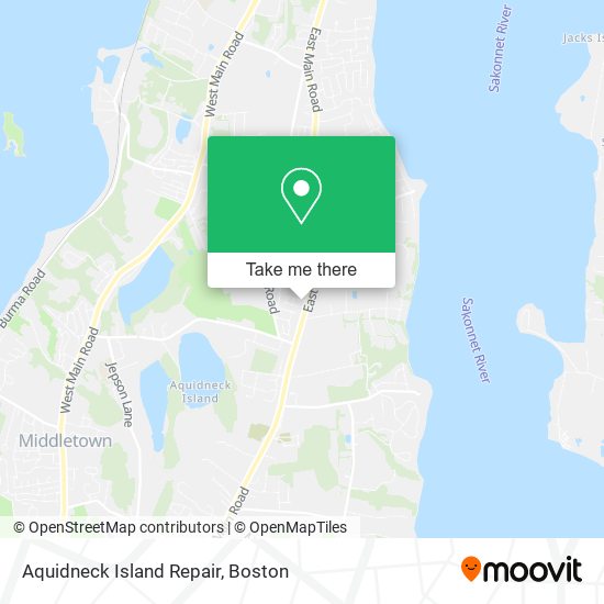 Mapa de Aquidneck Island Repair