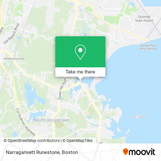 Narragansett Runestone map
