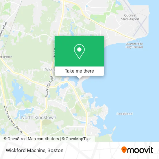 Wickford Machine map
