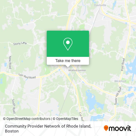 Mapa de Community Provider Network of Rhode Island
