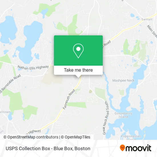 USPS Collection Box - Blue Box map