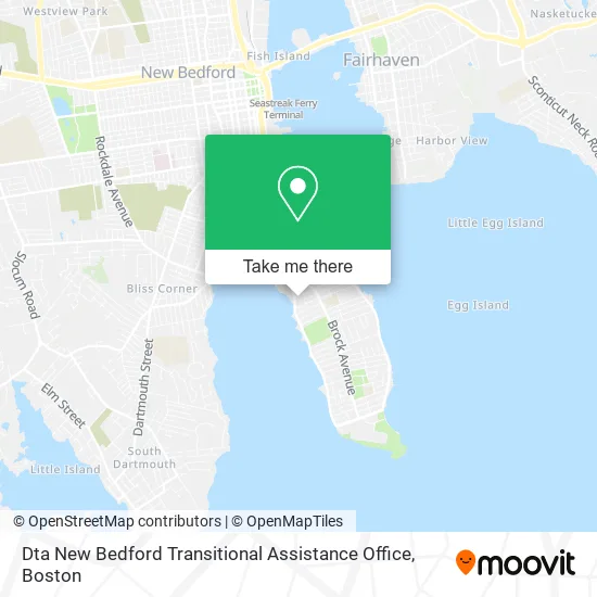 Dta New Bedford Transitional Assistance Office map