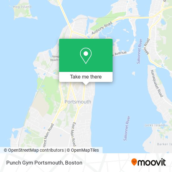 Punch Gym Portsmouth map