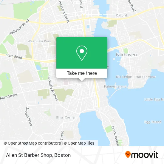 Allen St Barber Shop map