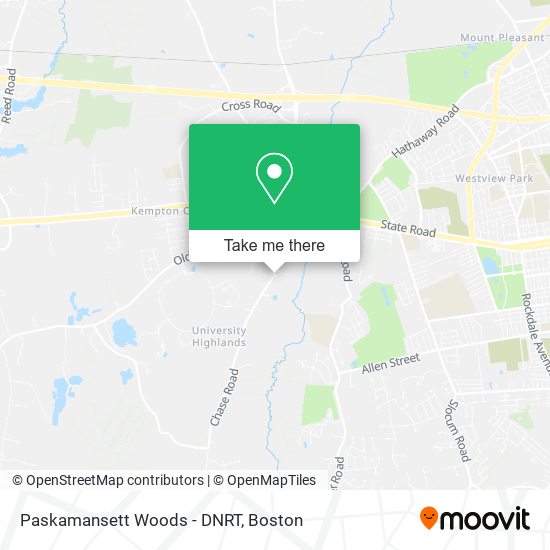Paskamansett Woods - DNRT map