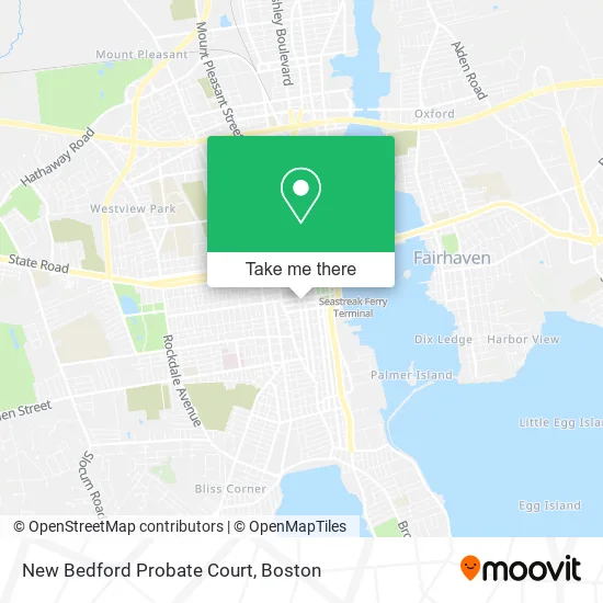 New Bedford Probate Court map