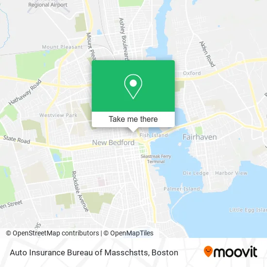Auto Insurance Bureau of Masschstts map
