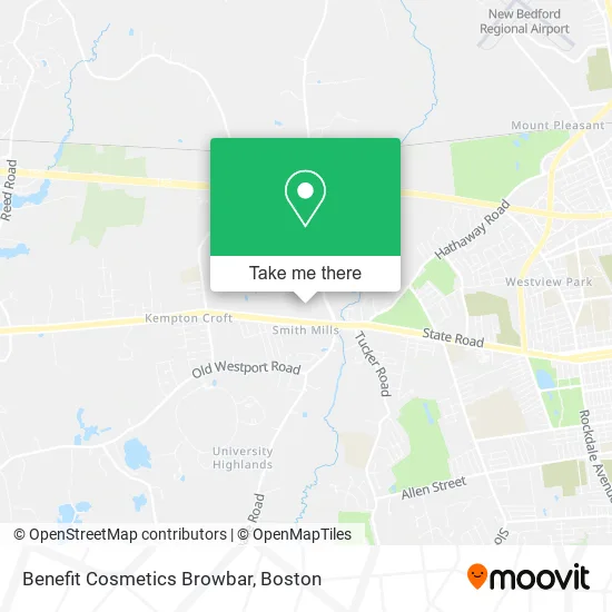 Benefit Cosmetics Browbar map