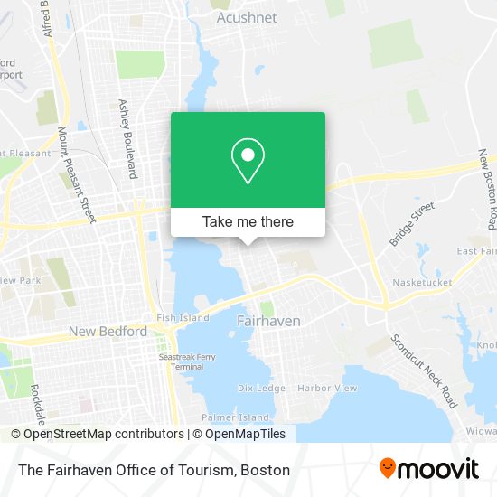 The Fairhaven Office of Tourism map
