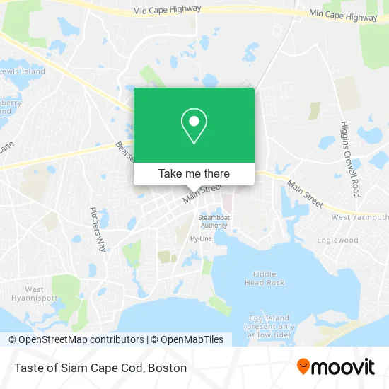 Taste of Siam Cape Cod map