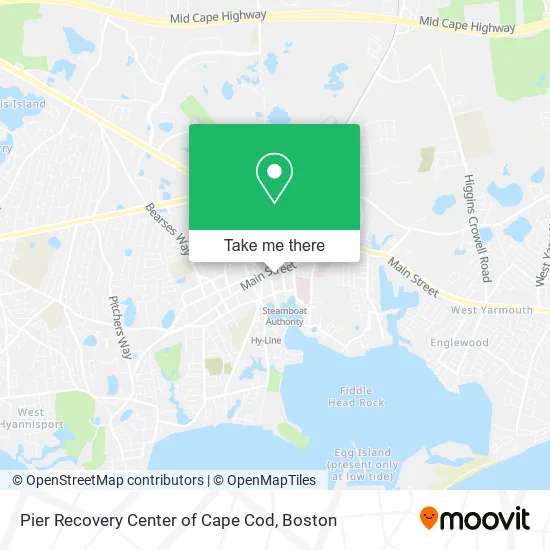 Pier Recovery Center of Cape Cod map