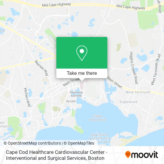 Cape Cod Healthcare Cardiovascular Center - Interventional and Surgical Services map