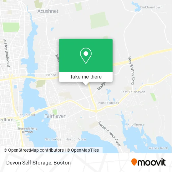 Devon Self Storage map