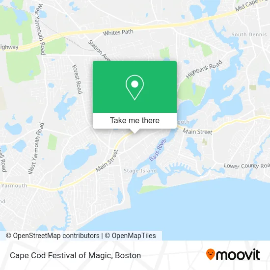 Cape Cod Festival of Magic map
