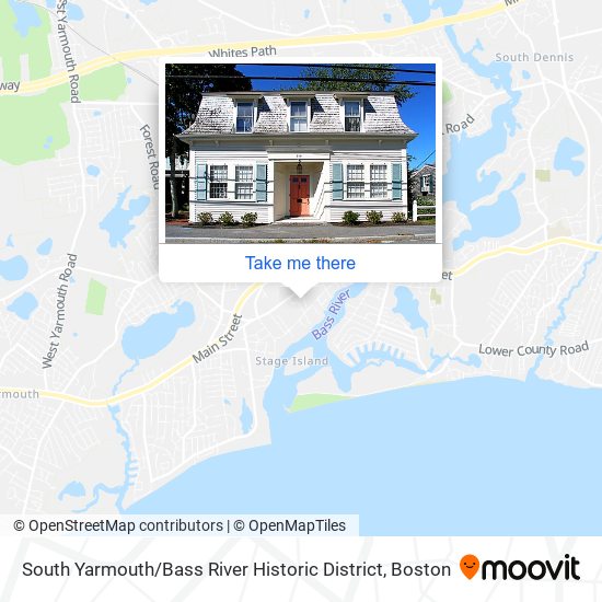 Mapa de South Yarmouth / Bass River Historic District