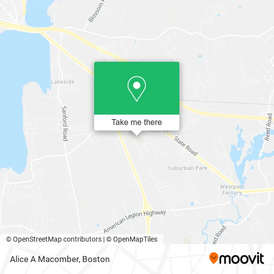 Alice A Macomber map