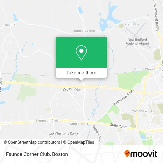 Faunce Corner Club map