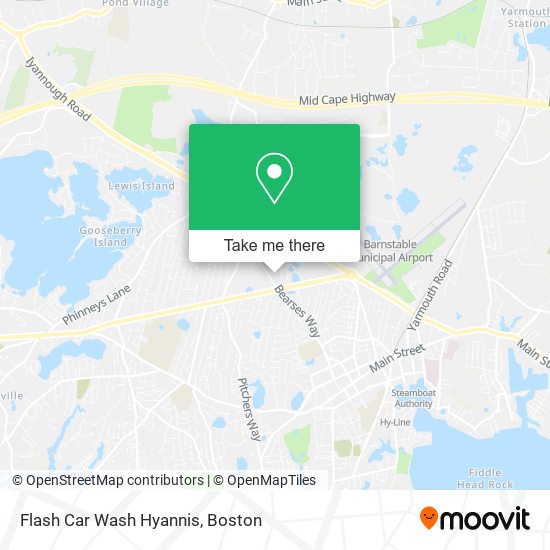 Mapa de Flash Car Wash Hyannis