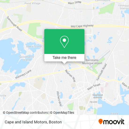 Cape and Island Motors map