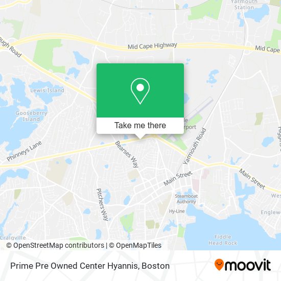 Prime Pre Owned Center Hyannis map