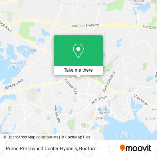 Mapa de Prime Pre Owned Center Hyannis