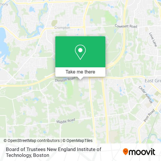 Mapa de Board of Trustees New England Institute of Technology
