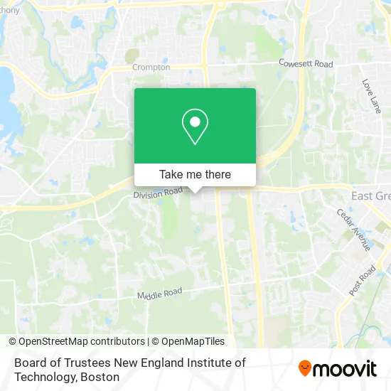 Board of Trustees New England Institute of Technology map