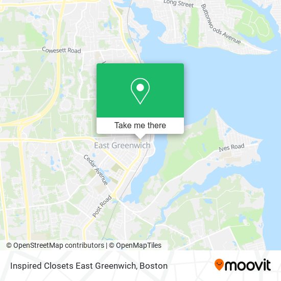 Inspired Closets East Greenwich map