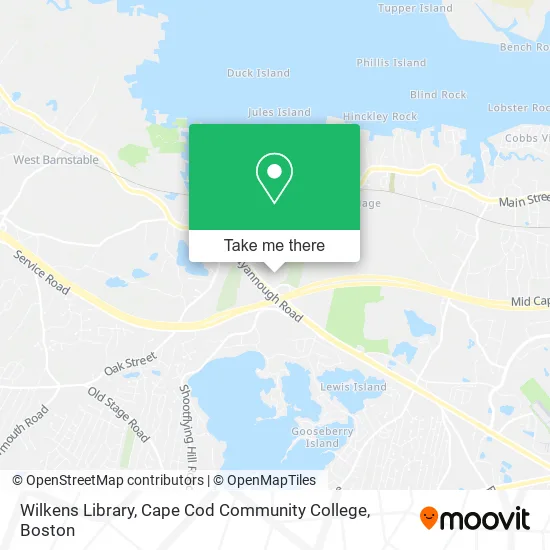 Wilkens Library, Cape Cod Community College map