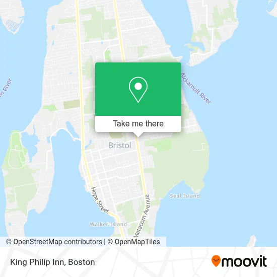 King Philip Inn map