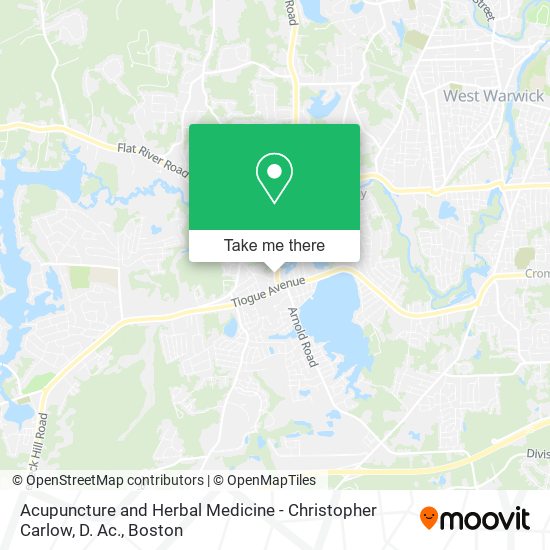 Mapa de Acupuncture and Herbal Medicine - Christopher Carlow, D. Ac.