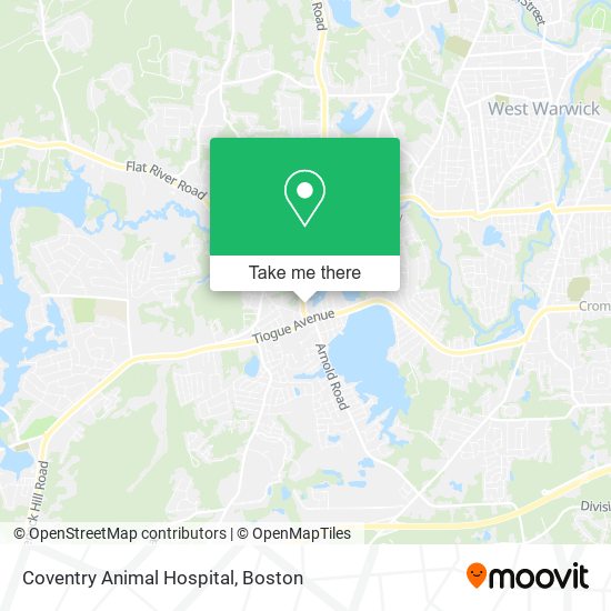 Mapa de Coventry Animal Hospital