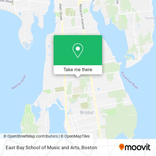 Mapa de East Bay School of Music and Arts