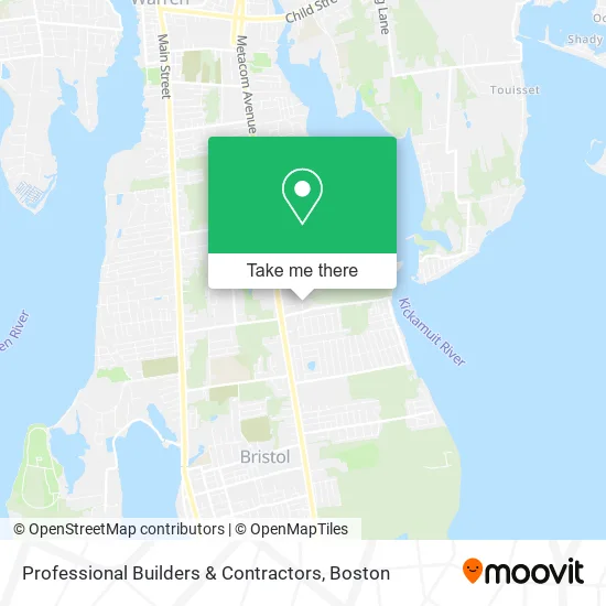 Professional Builders & Contractors map