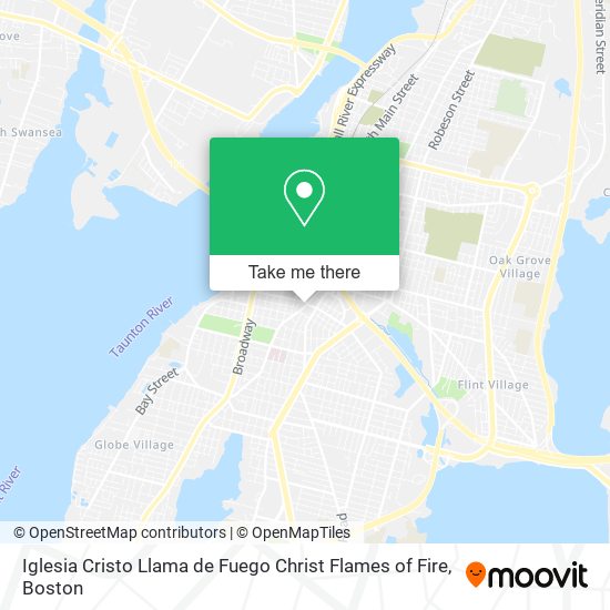 Iglesia Cristo Llama de Fuego Christ Flames of Fire map