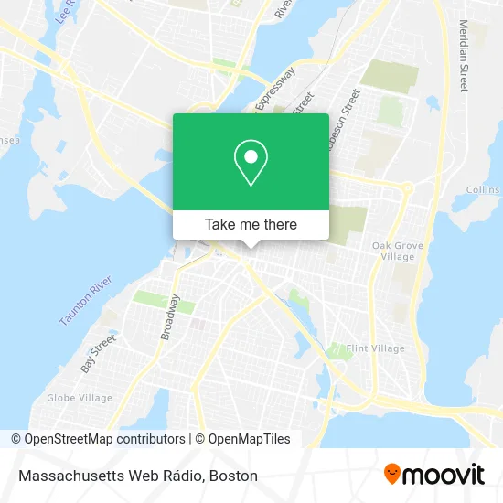 Massachusetts Web Rádio map