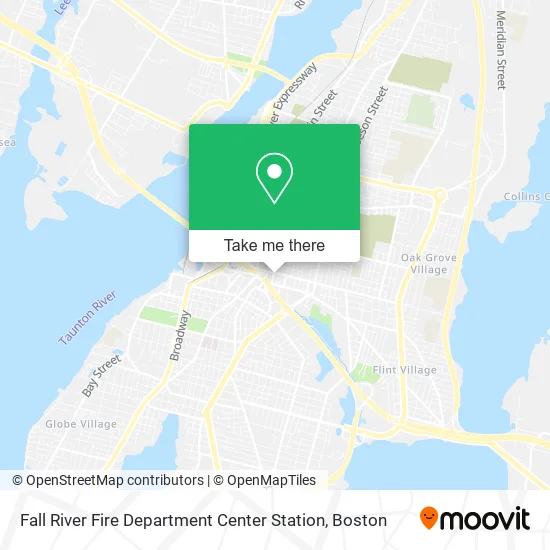 Fall River Fire Department Center Station map