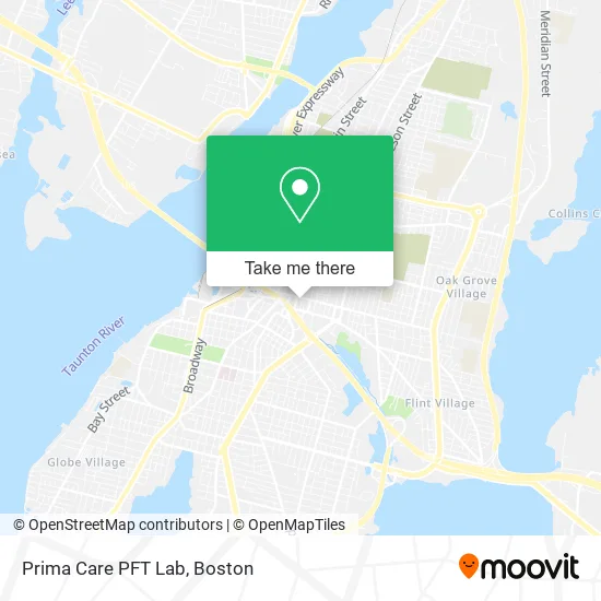 Prima Care PFT Lab map