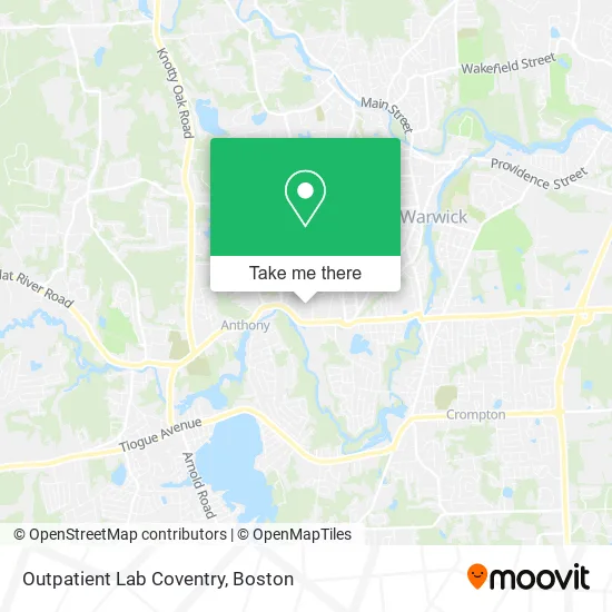 Outpatient Lab Coventry map