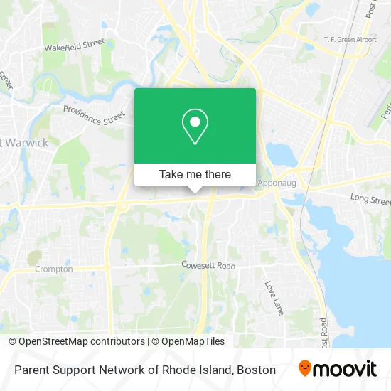 Parent Support Network of Rhode Island map