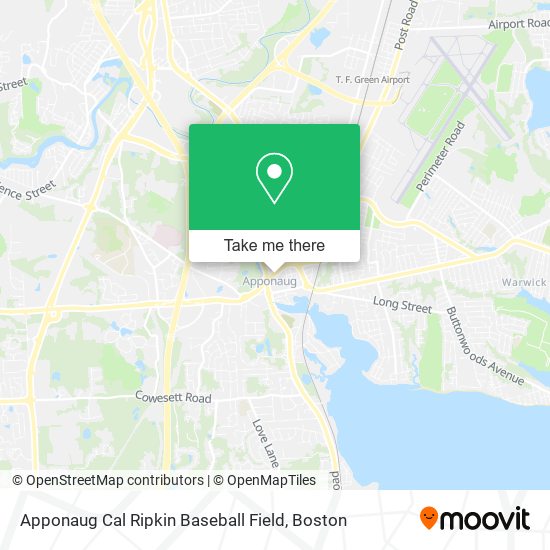 Apponaug Cal Ripkin Baseball Field map